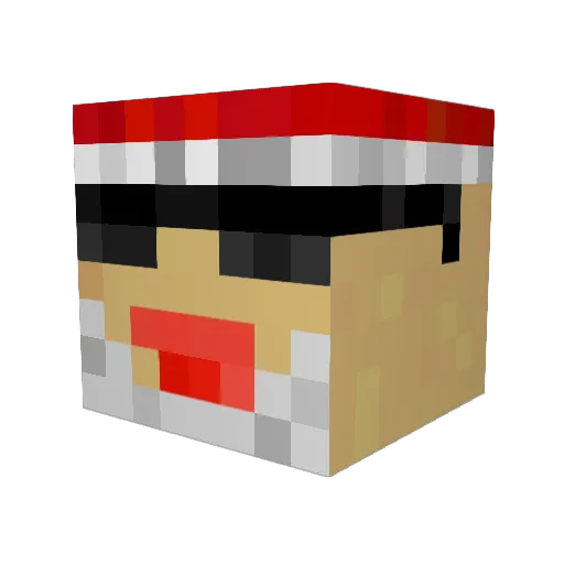 Sharper179 Minecraft avatar head, 3D render