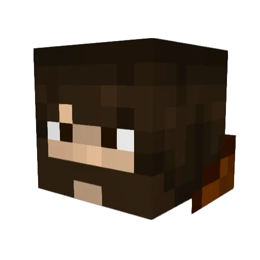 Sharpfell Minecraft avatar head, 3D render