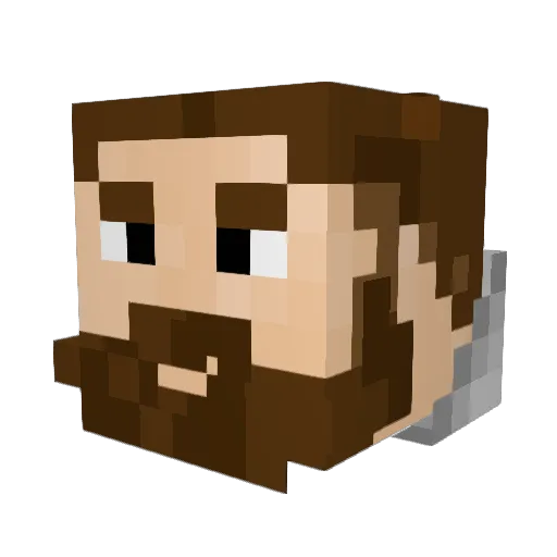 Sharpiiii Minecraft avatar head, 3D render