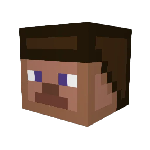 Sharpnazgul Minecraft avatar head, 3D render