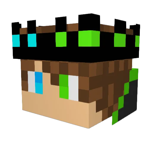 Sharpness_14 Minecraft avatar head, 3D render