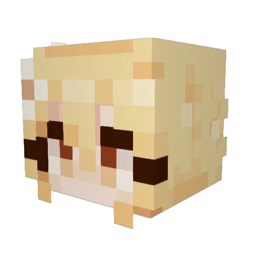Sharpness_D Minecraft avatar head, 3D render