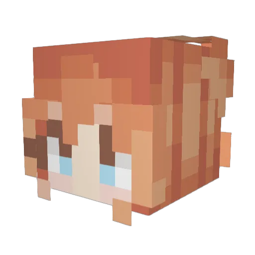 Sharpodonty Minecraft avatar head, 3D render