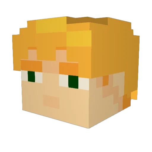 Sharpski_ Minecraft avatar head, 3D render