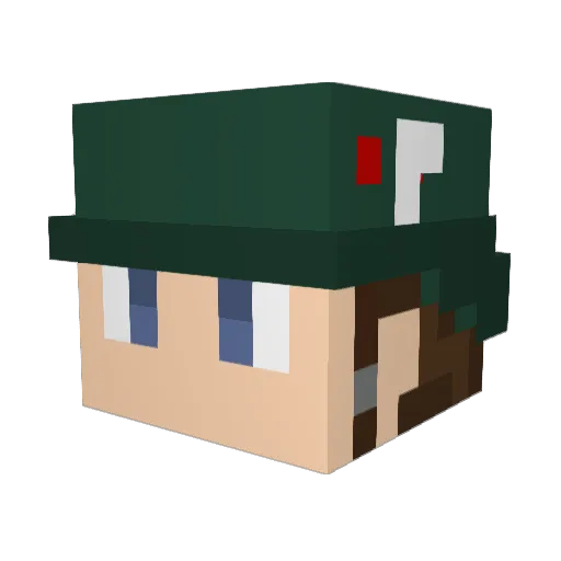 Sharpy_UK Minecraft avatar head, 3D render