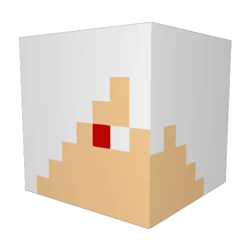 Sharpyon Minecraft avatar head, 3D render