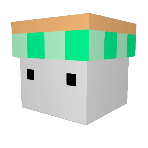 Sharrage Minecraft avatar head, 3D render
