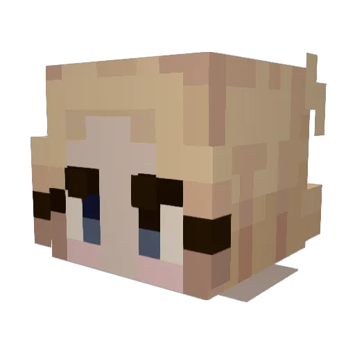 Sharshen Minecraft avatar head, 3D render