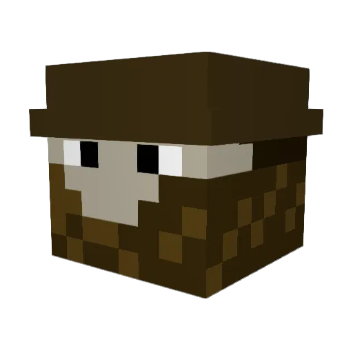 Sharssee Minecraft avatar head, 3D render