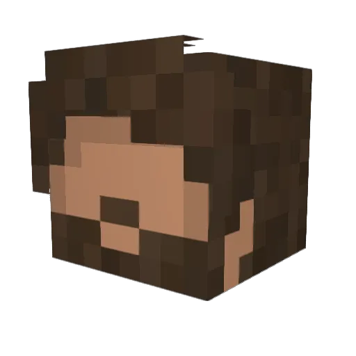 Sharsx Minecraft avatar head, 3D render