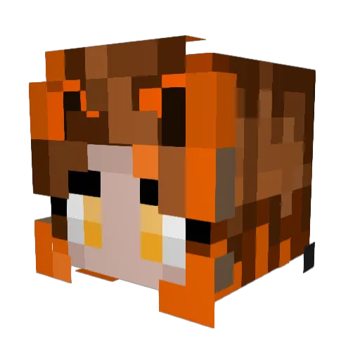 Shartira Minecraft avatar head, 3D render