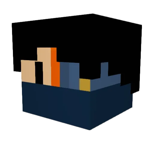 SharwinJ_ Minecraft avatar head, 3D render