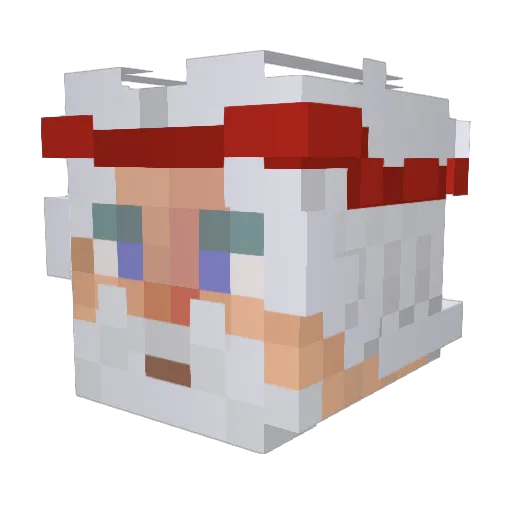 Shashek Minecraft avatar head, 3D render