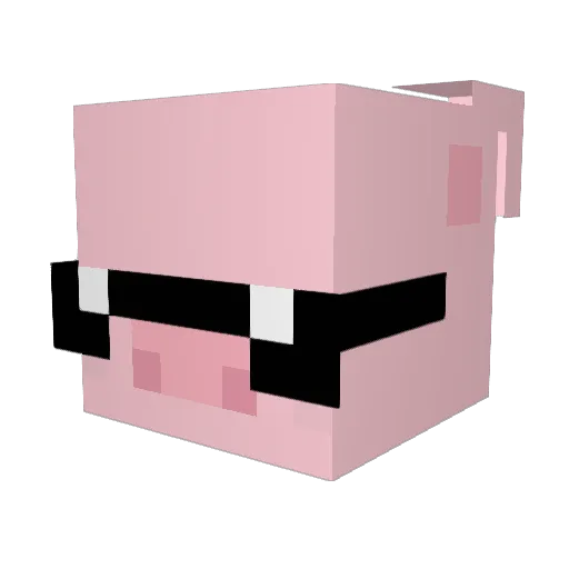 ShashimiVN Minecraft avatar head, 3D render