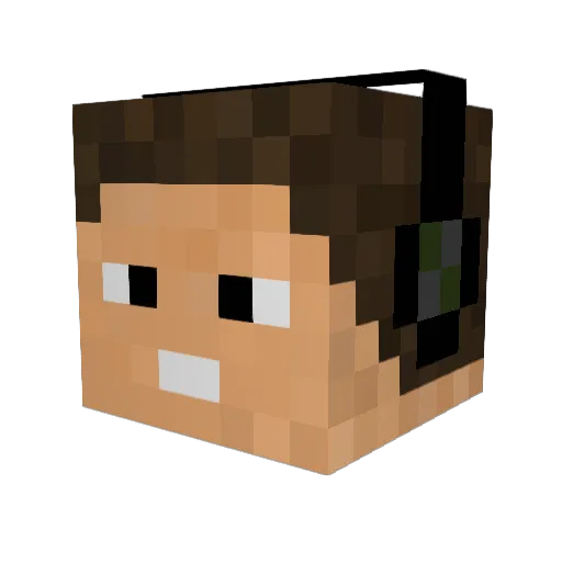 Shashlychok Minecraft avatar head, 3D render