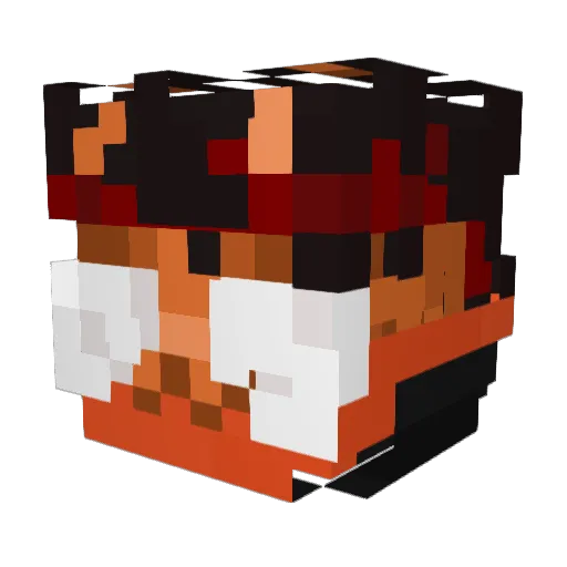 Shastovnz_ Minecraft avatar head, 3D render