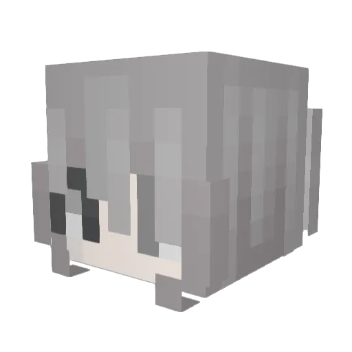 Shatien Minecraft avatar head, 3D render