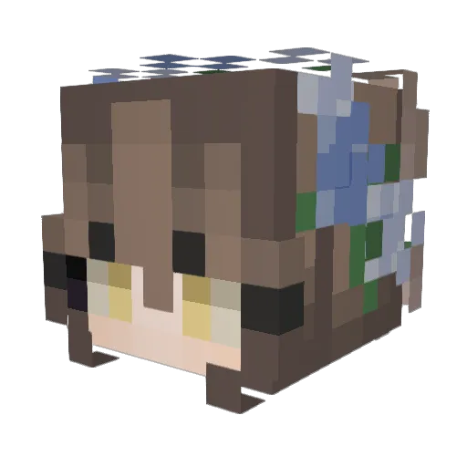 ShatlPDK Minecraft avatar head, 3D render