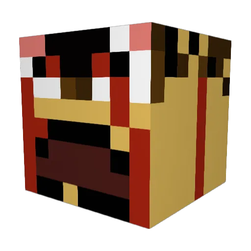 Shatsting Minecraft avatar head, 3D render