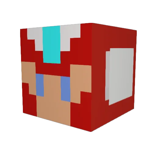 Shatterfront Minecraft avatar head, 3D render