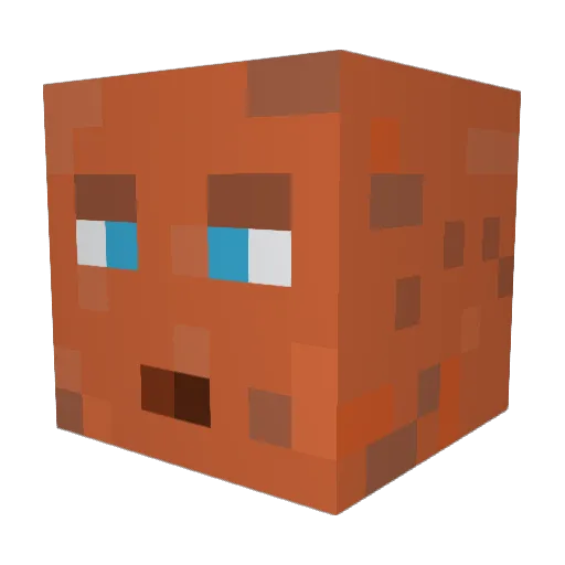Shatupdate Minecraft avatar head, 3D render