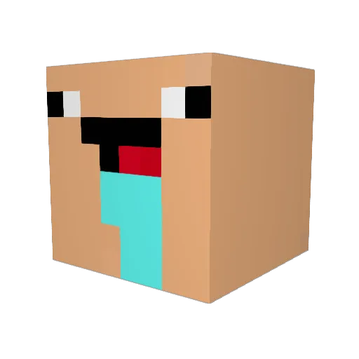 Shatyros Minecraft avatar head, 3D render
