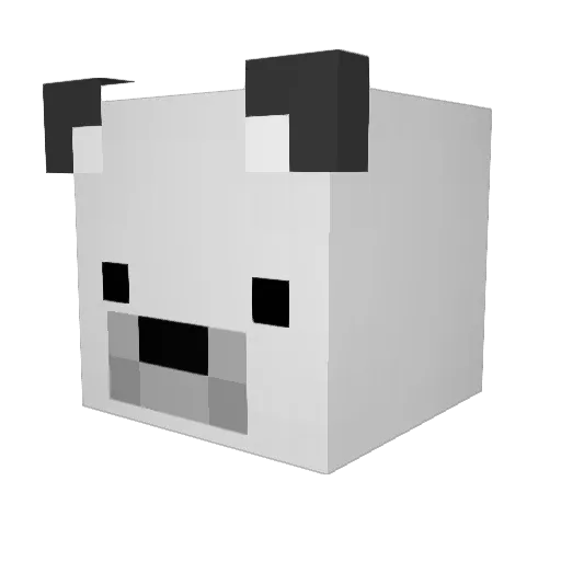 Shaule Minecraft avatar head, 3D render
