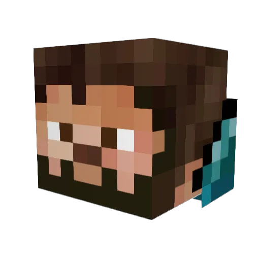 Shaun7700 Minecraft avatar head, 3D render