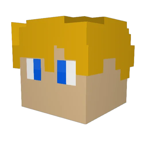 ShaunMatee Minecraft avatar head, 3D render