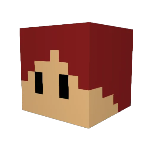 Shaun_Tong Minecraft avatar head, 3D render