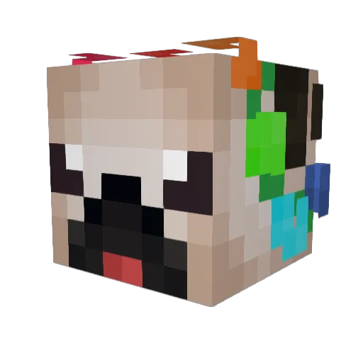 Shauniexo Minecraft avatar head, 3D render