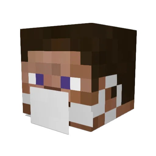 Shauvenz Minecraft avatar head, 3D render