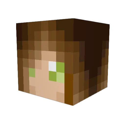 Shavahi Minecraft avatar head, 3D render