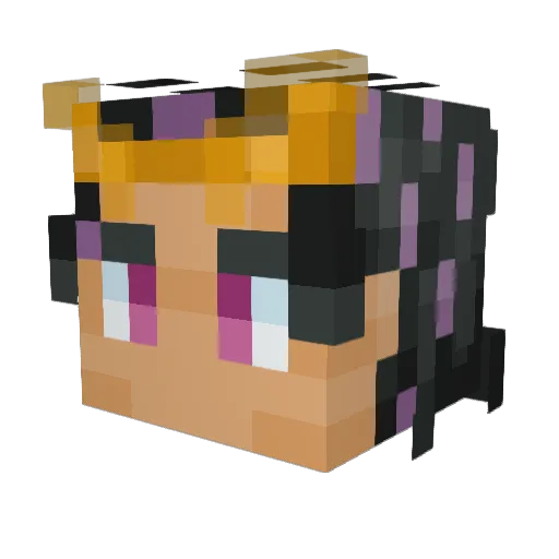 ShaviLF Minecraft avatar head, 3D render