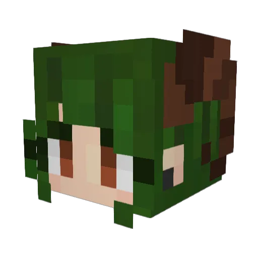 Shaviri Minecraft avatar head, 3D render
