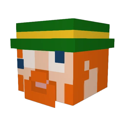 ShawDude Minecraft avatar head, 3D render