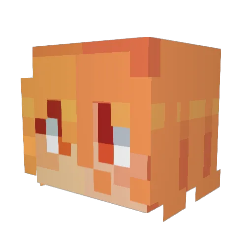 Shaw_0 Minecraft avatar head, 3D render