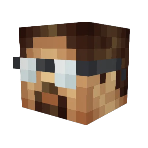 Shaw_ Minecraft avatar head, 3D render