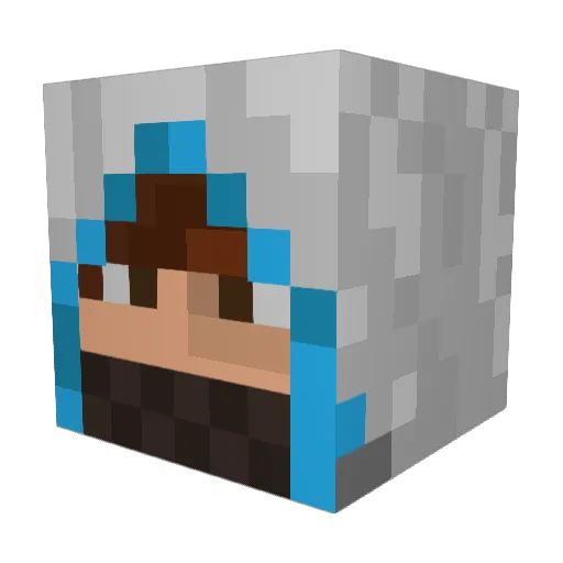 Shawk777 Minecraft avatar head, 3D render