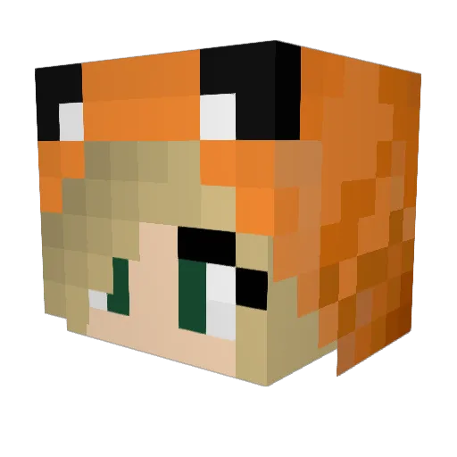 ShawnieGrey Minecraft avatar head, 3D render