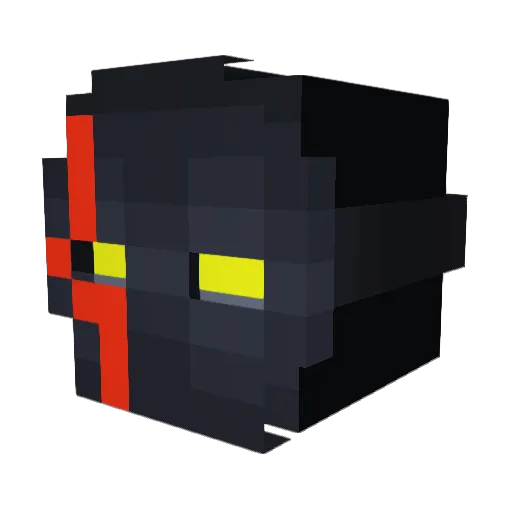 Shawti Minecraft avatar head, 3D render
