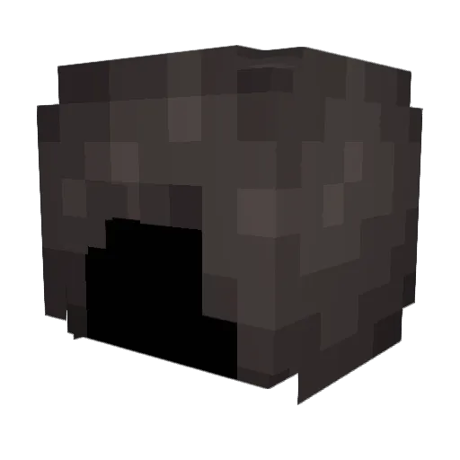 ShaxGetFORCE Minecraft avatar head, 3D render