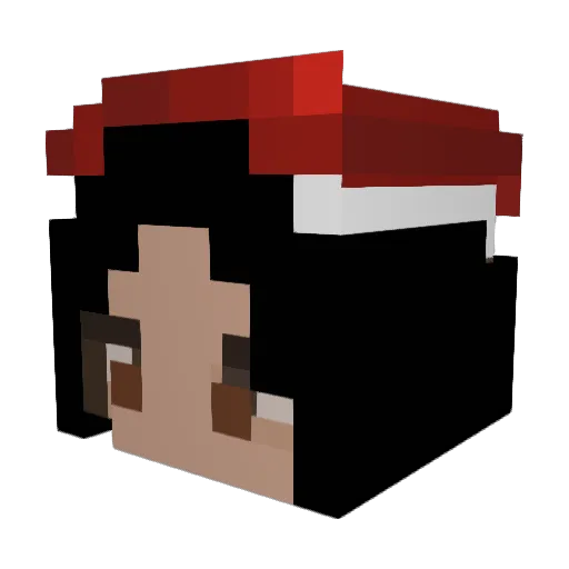 ShayDynastys Minecraft avatar head, 3D render