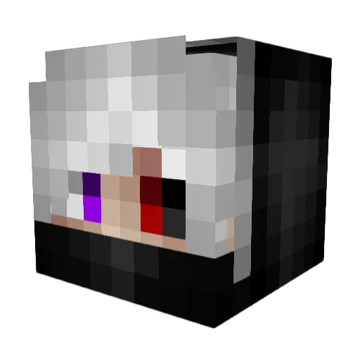 ShayObsidian Minecraft avatar head, 3D render