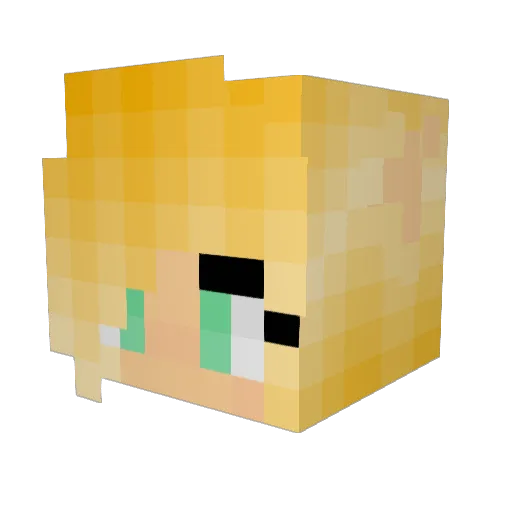 ShayXOX Minecraft avatar head, 3D render