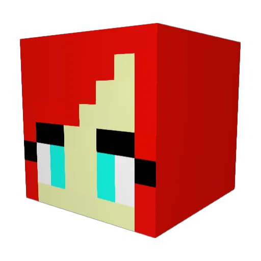 Shay_Almost Minecraft avatar head, 3D render