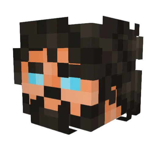 Shayaal Minecraft avatar head, 3D render
