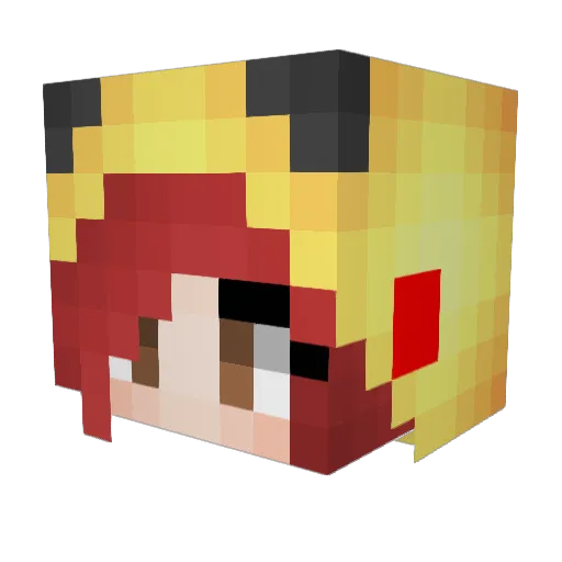 Shayanjan Minecraft avatar head, 3D render