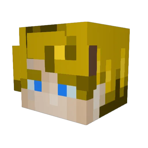 Shayeni Minecraft avatar head, 3D render