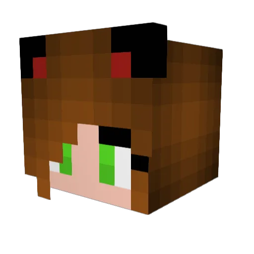 Shayenne Minecraft avatar head, 3D render